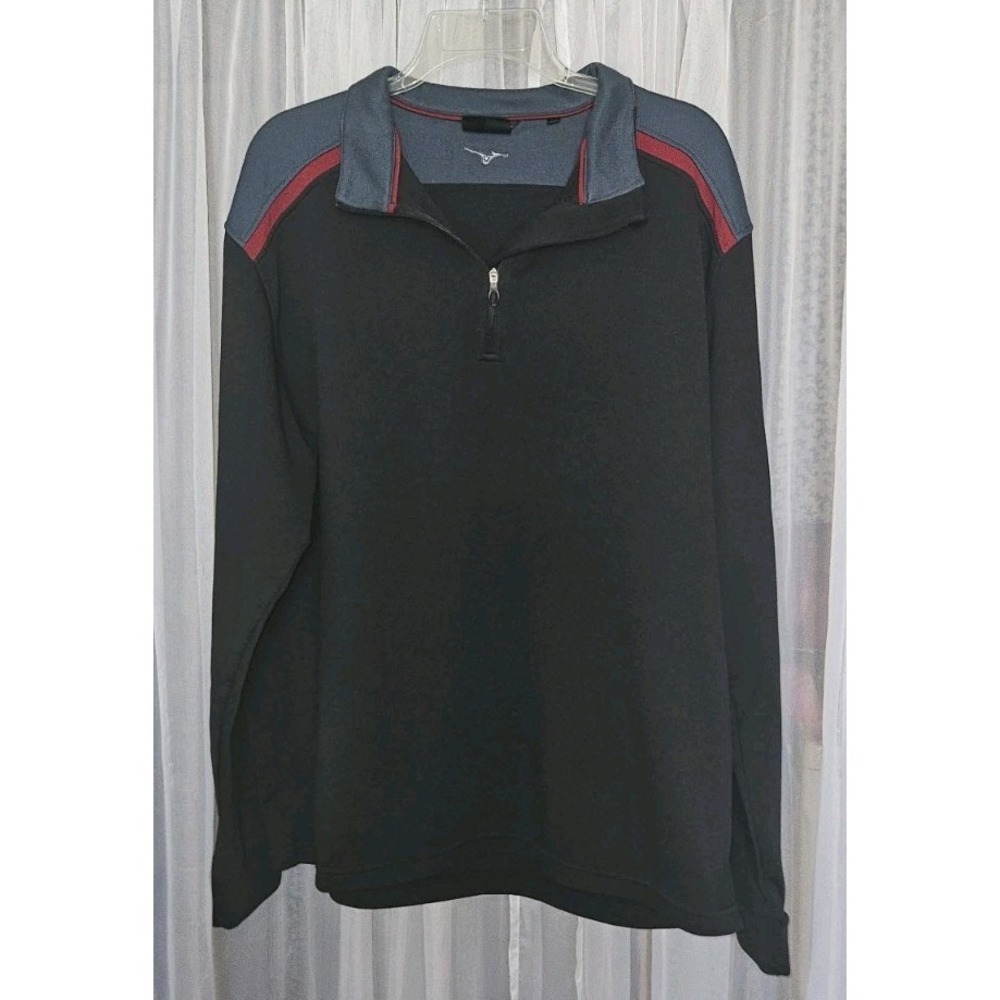 Mizuno WarmaLite 1/4 Zip Golf Sweater Men's  Black Size XL